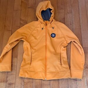 Salomon women’s softshell jacket fleecelined orange M